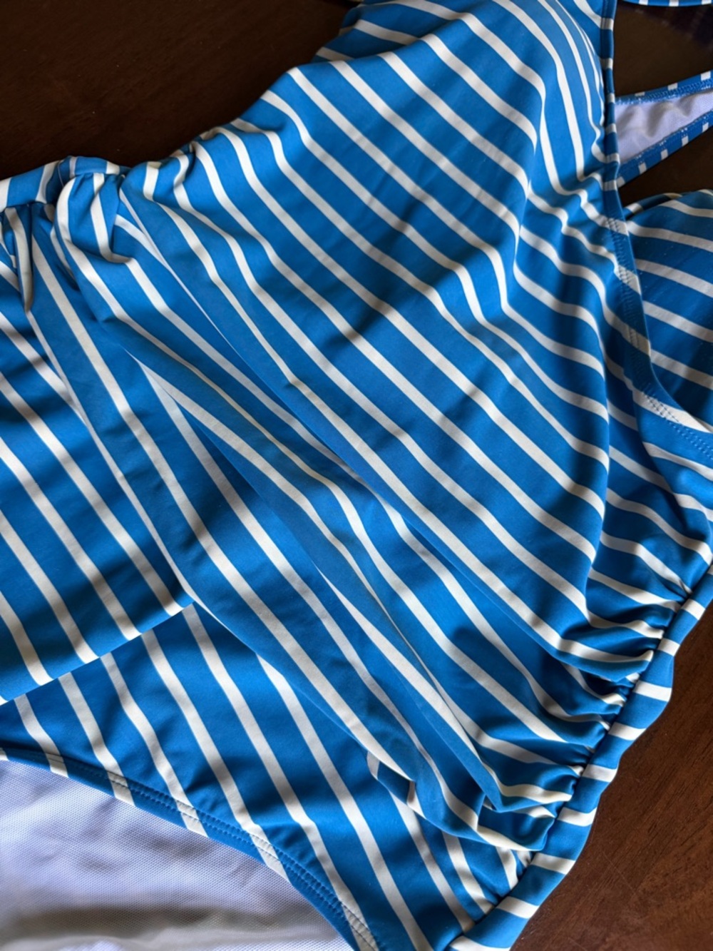Boden Blue & White Striped One Piece Swimsuit Size 12R - Picture 9 of 10
